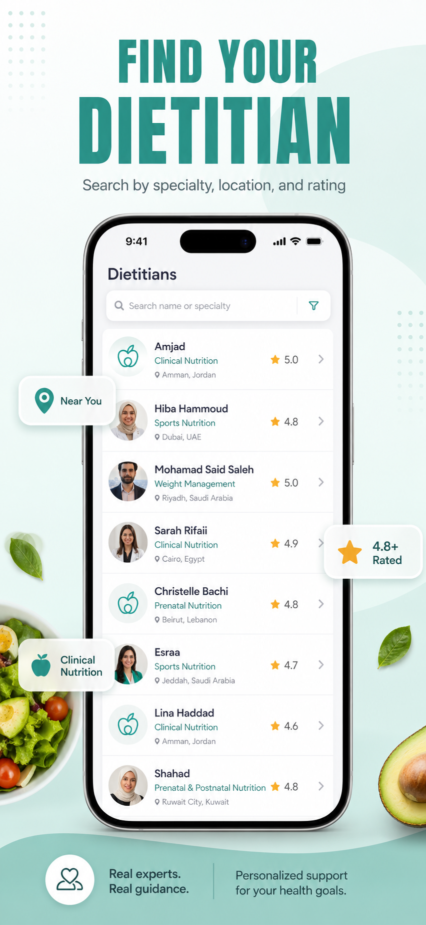 DietiAI app dietitian marketplace screen